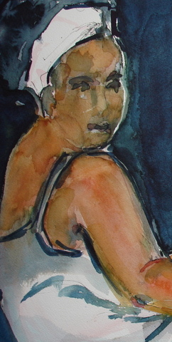 Portret in aquarel