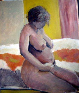 Vervolg van het zwangere naakt