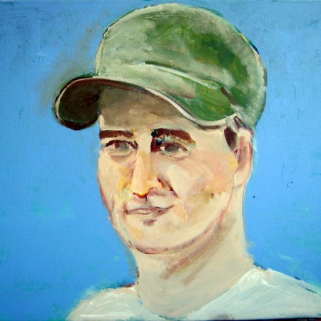 Een portret opgezet in acryl op doek