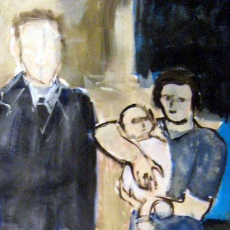 Uitsnede familieportret (acryl op papier)